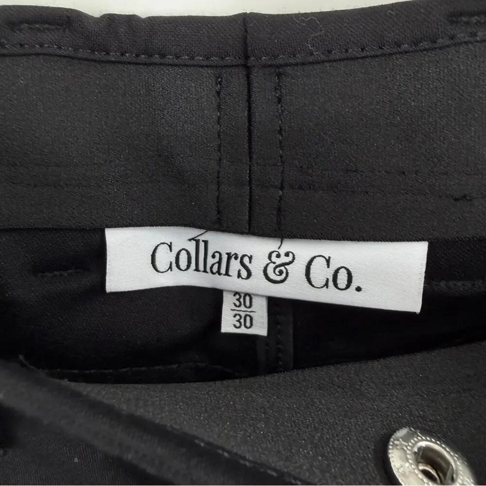 Collars & Co CEO Tech Pull On Pants in black Size 30x30